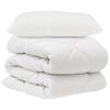 vidaXL Conjunto de Edredom com travesseiro 2 unid. Branco Microfibra