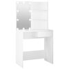 vidaXL Toucador com LEDs 74,5x40x141 cm branco