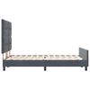 vidaXL Cama Box com cabeceira Cinzento escuro 140 x 190 cm Veludo