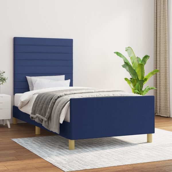 vidaXL Estrutura de cama sem colch&atilde;o 80x200 cm azul