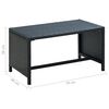 vidaXL Mesa de centro 70x40x38 cm vime PE preto