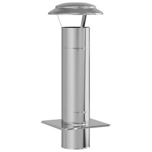 vidaXL Extens&atilde;o de Chamin&eacute; Prateado 25 x 25 x 65 cm A&ccedil;o inoxid&aacute;vel