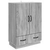 vidaXL Buffet Sonoma Cinzento 66 x 34,5 x 92 cm Derivados de Madeira