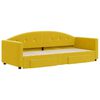 vidaXL Sof&aacute;-cama com gavet&atilde;o e gavetas 80x200 cm veludo amarelo