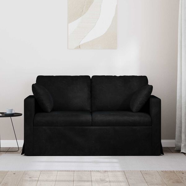 vidaXL Sof&aacute; Preto Dimens&otilde;es gerais: 138 x 78 x 80 cm (L x P x A)