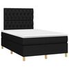 vidaXL Cama box spring c/ colch&atilde;o e LED 120x190 cm tecido preto