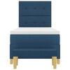vidaXL Cama Box com colch&atilde;o com cabeceira Azul 80 x 200 cm tecido