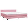 vidaXL Cama com molas/colch&atilde;o rosa 180x220 cm veludo