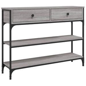 vidaXL Mesa consola 100x25x75 cm derivados de madeira cinzento sonoma