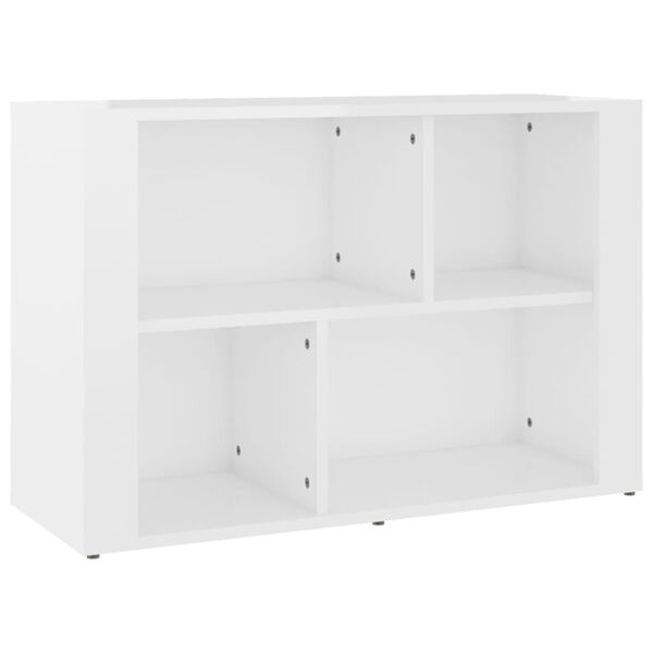 vidaXL Aparador 80x30x54 cm derivados madeira branco brilhante