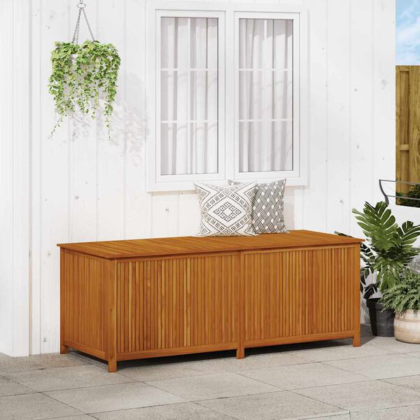 vidaXL Caixa de arruma&ccedil;&atilde;o p/ jardim 200x80x75 cm madeira ac&aacute;cia maci&ccedil;a