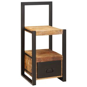 vidaXL Cabide Valet Castanho 40 x 40 x 90 cm Madeira de manga maci&ccedil;a