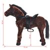 vidaXL Cavalo de montar em peluche castanho escuro XXL