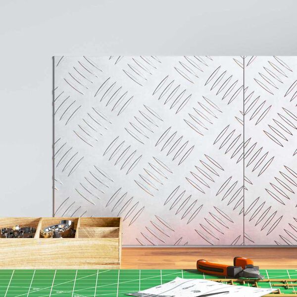 vidaXL Degrau Quadrado 2 pcs Prateado 30 x 30 cm Alum&iacute;nio