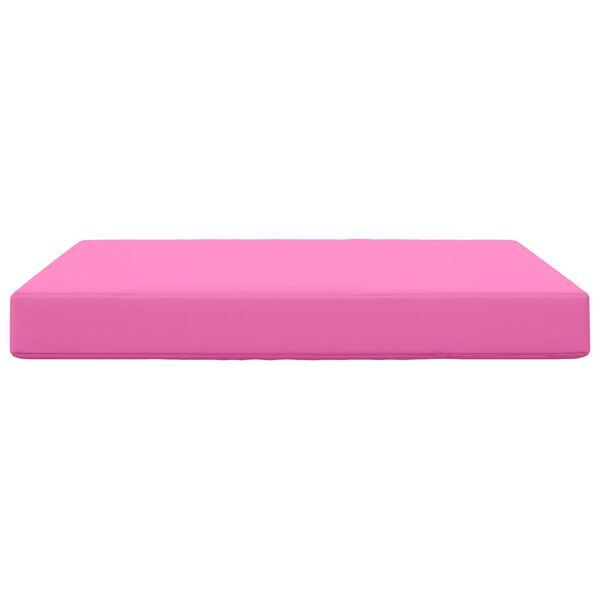 vidaXL Almofada para Sof&aacute; Externo Rosa 80 x 80 x 8 cm Poli&eacute;ster