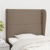 vidaXL Cabeceira cama abas tecido 103x23x118/128 cm cinza-acastanhado