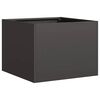 vidaXL Vaso/floreira Preto 40x40x30 cm A&ccedil;o
