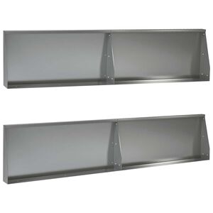 vidaXL Muro de Conten&ccedil;&atilde;o 4 unid. 100 x 12 x 30 cm A&ccedil;o Galvanizado