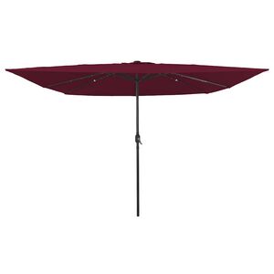 vidaXL Guarda-sol de Jardim Vermelho Bordeaux 295 x 295 x 245 cm