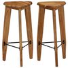vidaXL Bancos de bar 2 pcs madeira de ac&aacute;cia maci&ccedil;a