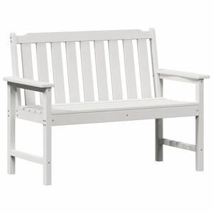 vidaXL Banco de jardim Branco 120 x 59 x 88 cm HDPE