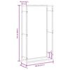 vidaXL Suporte para lenha 80x28x154 cm a&ccedil;o inoxid&aacute;vel