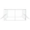 vidaXL Canil de exterior 8x4x2 m a&ccedil;o galvanizado prateado