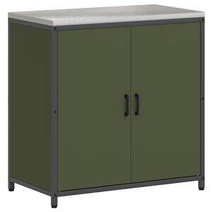 vidaXL Armazenamento de Cozinha Verde Oliva 90 x 50 x 92 cm A&ccedil;o