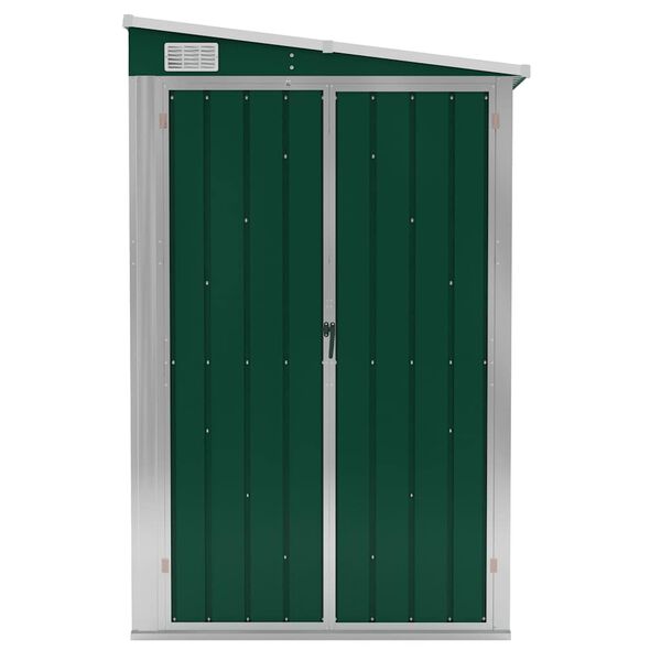 vidaXL Abrigo suspenso p/ jardim 118x100x178 cm aço galvanizado verde
