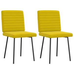 vidaXL Cadeiras de jantar 2 pcs veludo amarelo