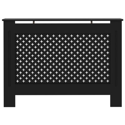 vidaXL Cobertura de radiador 112x19x81,5 cm MDF preto
