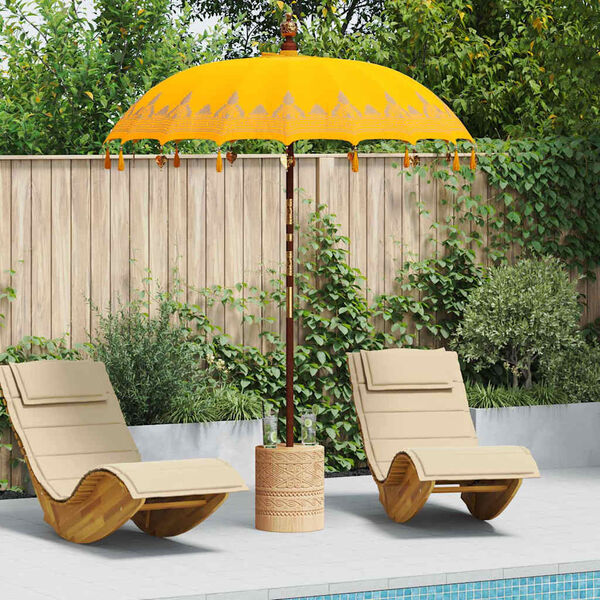 vidaXL Parasol Balin&ecirc;s Amarelo 185 x 185 x 260 cm