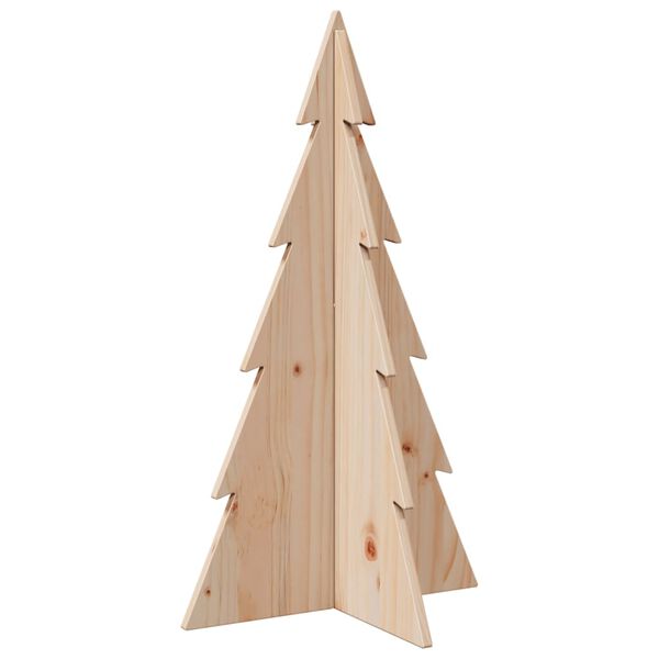vidaXL Árvore de Natal decorativa 80 cm madeira de pinho maciça