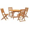 vidaXL 5 pcs conjunto de jantar p/ jardim madeira de ac&aacute;cia maci&ccedil;a
