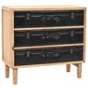 vidaXL Arm&aacute;rio com gavetas madeira de abeto maci&ccedil;a 80x36x75 cm