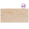 vidaXL Tampos de mesa retangulares 2 pcs 80x40x2,5 cm pinho maci&ccedil;o