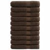 vidaXL Toalhas de sauna premium SOLUND 10pcs 80x200cm 600gsm castanho