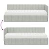 vidaXL Estrutura de Cama de Canto com Colchão 2 pcs Cinzento-claro