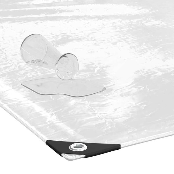 vidaXL Encerado transparente com ilh&oacute;s 2x5 m PVC