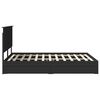 vidaXL Cama com Armazenamento Preto 150 x 200 cm Madeira processada