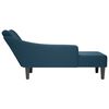 vidaXL Chaise-longue com apoio de bra&ccedil;o direito veludo azul