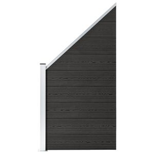 vidaXL Painel de veda&ccedil;&atilde;o 95x(105-180) cm WPC cinzento