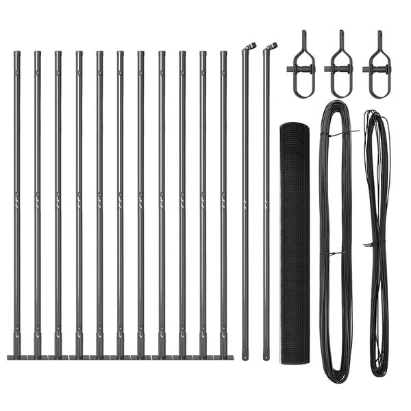 vidaXL Poste de Cerca Cinzeto 25 x 1,2 m (malha de 19 x 19 mm)