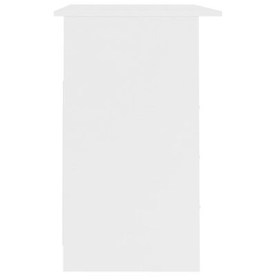 vidaXL Secretária com gavetas 110x50x76 cm contraplacado branco