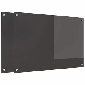 vidaXL Prote&ccedil;&atilde;o de Cozinha 2 pcs Cinza Escuro 90 x 60 cm