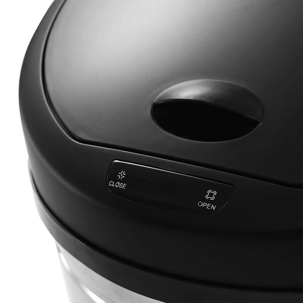 vidaXL Cestos de Papel Rascunho Preto A&ccedil;o inoxid&aacute;vel