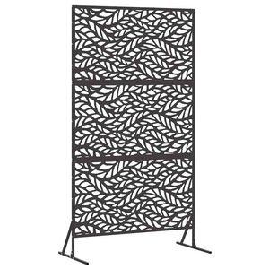 vidaXL Protetor de Privacidade 100 x 50 x 180 cm A&ccedil;o Preto