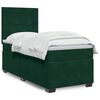vidaXL Cama com molas/colch&atilde;o 80x200 cm veludo verde-escuro