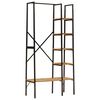 vidaXL Roupeiro com prateleiras 90x40x190 cm mangueira maci&ccedil;a/ferro