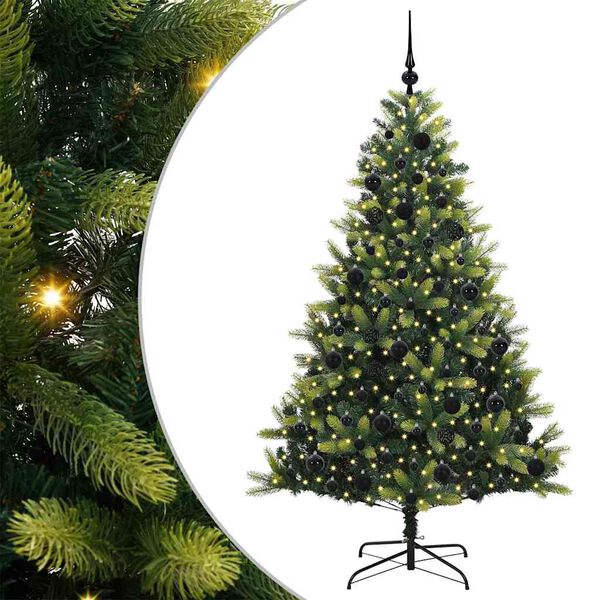 vidaXL &Aacute;rvore de Natal Artificial Articulada 300 LEDs Verde 180 cm